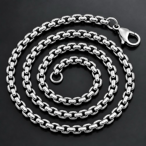 19cm 100cm halskette - halskette, silber