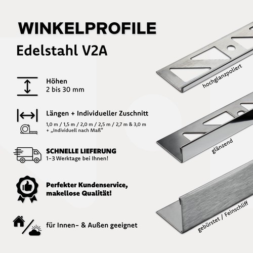 Fliesenschiene edelstahl - fliesenschiene,
