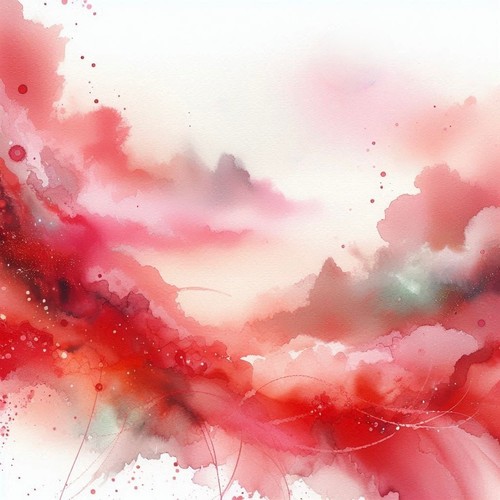 Aquarell red 50 - aquarell  "red"  50, x